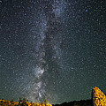 Milky Way over Mammoth Hot Springs in Yellowstone